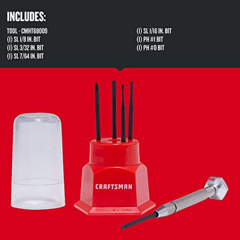 Jewelers Multi-Bit Screwdriver Set 5.8 in. 5 Pc