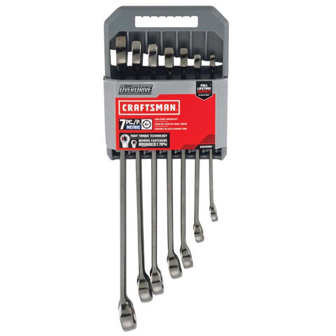 Overdrive 6 Point Metric Wrench Set 7 Pc