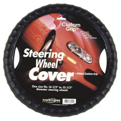 14-1/2 to 15-1/2 inches Black Gripper Series Steering Wheel Cover