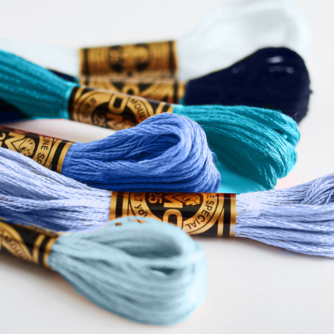 Embroidery Floss - Blues D-117