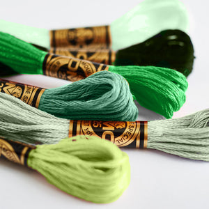 Embroidery Floss - Greens D-117