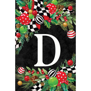 Christmas Swag Monogram Flag D