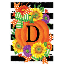 Pumpkin Splendor Monogram Flag D