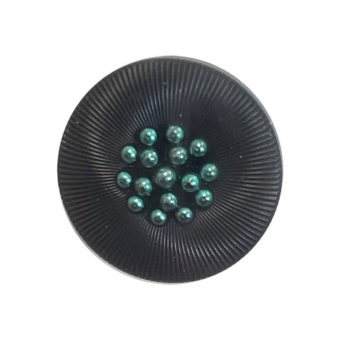 Black Shank Back Flower Buttons