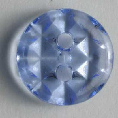 Clear Blue Diamond Cut Button 3-count 791