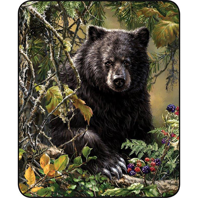 Black Bear Woods Throw Blanket