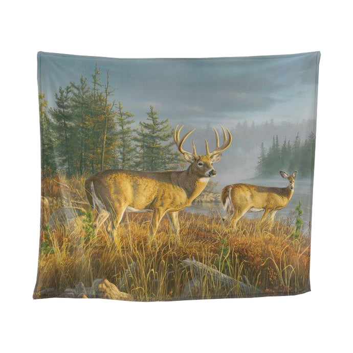 Whitetails at Sunrise Throw Blanket DBF24038