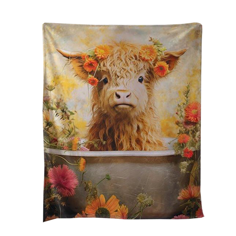 Highland Calf Throw Blanket DBF24082