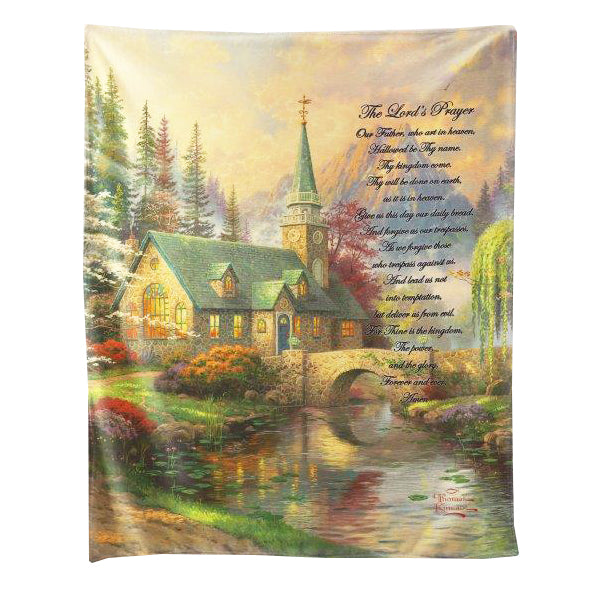 Lord's Prayer Faux Fur Throw Blanket DBF5425