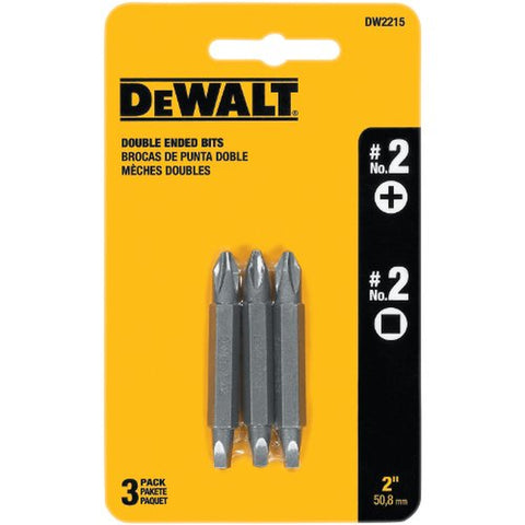 Double-End Phillips/Square Recess Bit 3-Pk