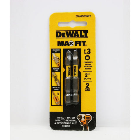 Max Fit Square 2 in. L SQ3 Screwdriver Bit Steel 2 Pc