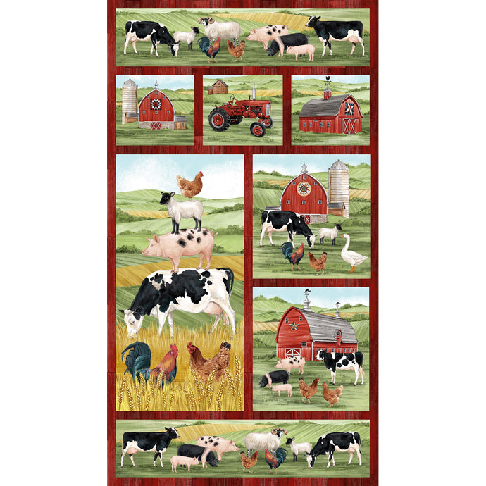 Northcott Homegrown Happiness Collection Digital Panel Cotton Fabric DP24357-24