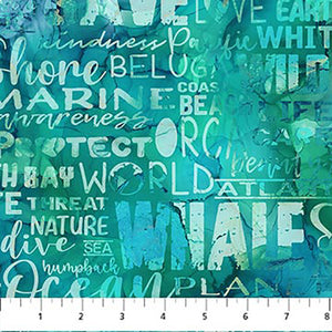 Northcott Co. Whale Song Collection Words Cotton Fabric DP24985 – Good's  Store Online