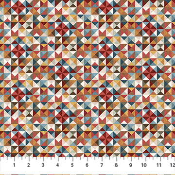 Barn Quilts Collection Quilt Geo Cotton Fabric DP27318-12