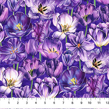 Tulip Garden Collection Tulips Cotton Fabric DP28493
