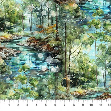 Serenity Springs Collection Scenic Print Cotton Fabric DP29067-78