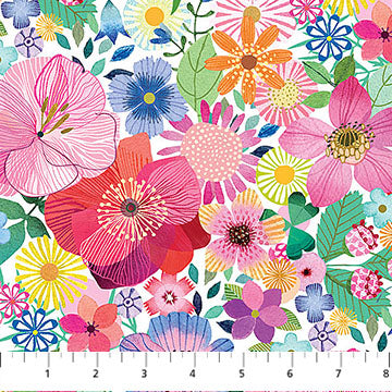 My Cup of Tea Collection Floral Print Cotton Fabric DP29275