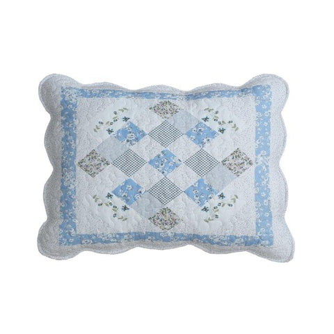 Pillow sham from Virah Bella Blue Blossoms Quilt Set