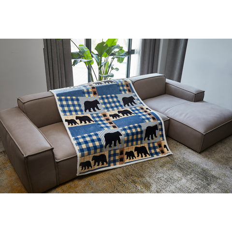 Cozy Flannel Sherpa Throws DTR