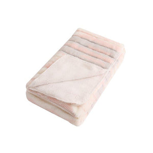 Marshmallow Sunset Plush Throw Blanket: cream and white