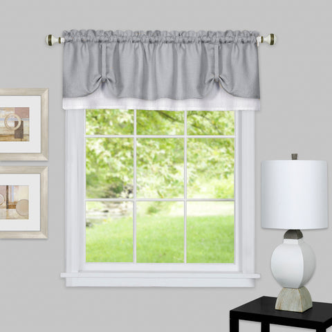 Gray & White Darcy Valance