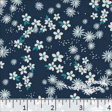 Dark Teal Background Tropical Breeze Fabrics Standard Weave Fireworks Floral Poly Cotton Fabric 5703