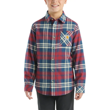 Black Boy's Long-Sleeve Flannel Button-Front Shirt CE8204