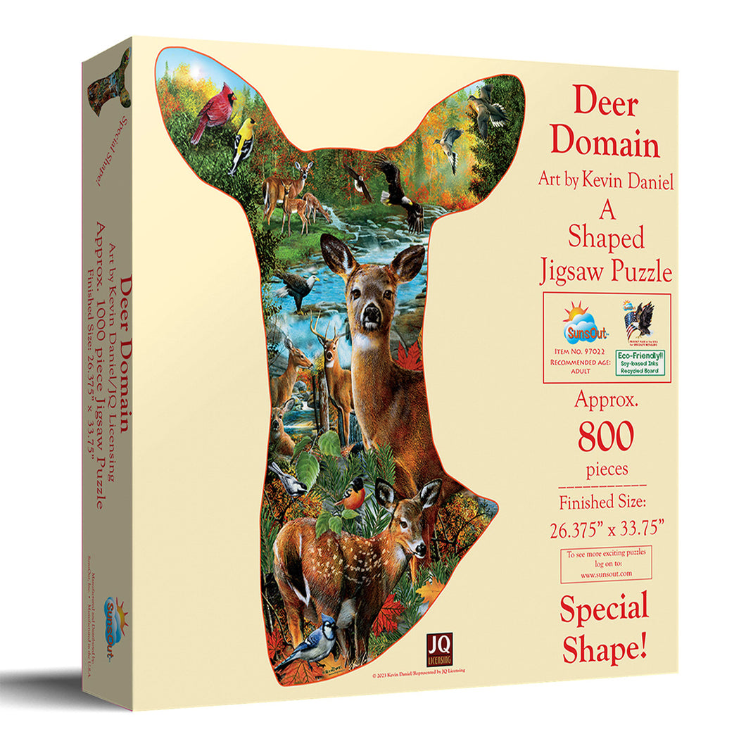 Deer Domain 800 PC Shaped Puzzle 97022 Box