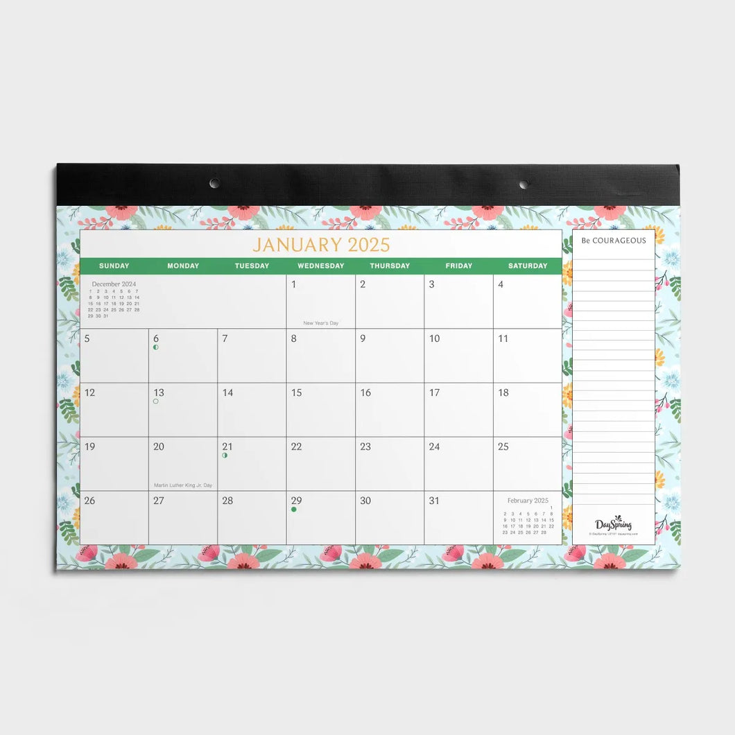 2025 Floral Desk Pad Calendar U2101