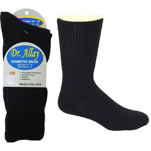 Dr. Allay black diabetic socks