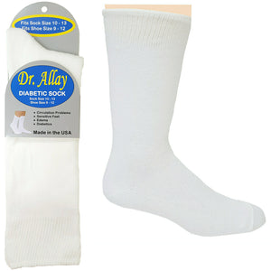 Dr. Allay white diabetic socks.