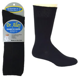 Dr. Allay black diabetic socks.