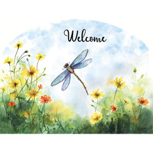 Spring & Summer Outdoor Plaque Dragonfly & Flowers