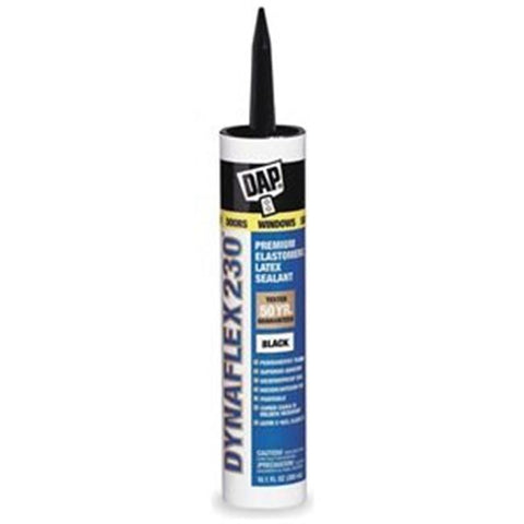 Dynaflex 230 Black Silicone Door, Trim And Window Sealant 10.1 Oz. (Pack Of 12)