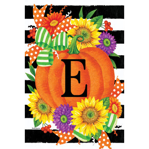 Pumpkin Splendor Monogram Flag E