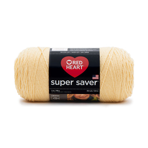 Red Heart Super Saver garen, Lemon - 3-pack van 198 g - Acryl - #4 Medium - 332 meter - Voor breien/haken Red Heart Super Saver garen, Lemon - 3-pack van 198 g - Acryl - #4 Medium - 332 meter - Voor breien/haken