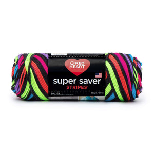 Neon Stripes Super Saver Yarn E300B-3957