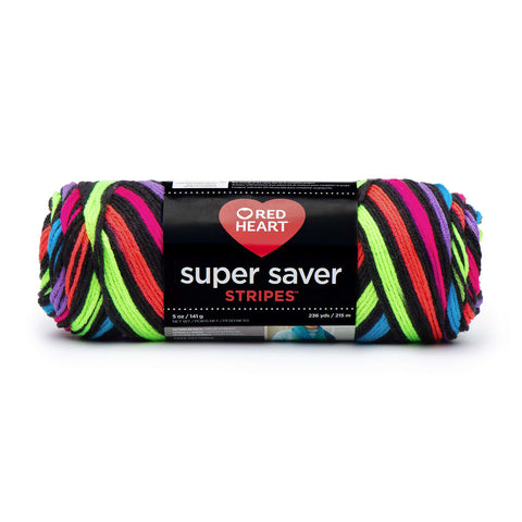 Neon Stripes Super Saver Yarn E300B-3957