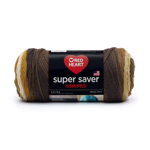 Latte Stripe Super Saver Yarn E300B-4969