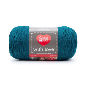 Red Heart With Love - Yarn, iced aqua. Colour: blue