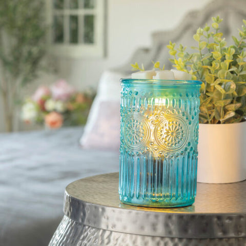 Candle Warmers Parisian Glass Vintage Bulb Illumination Fragrance Warmer in bedroom