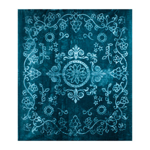 Embossed Dark Teal 79" x 95" Plush Blanket Queen-sized Blanket BLKT-2412-DT