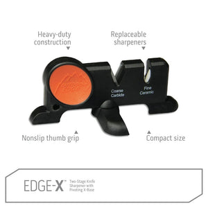 Outdoor Edge Edge-X two-stage Knife Sharpener showing details