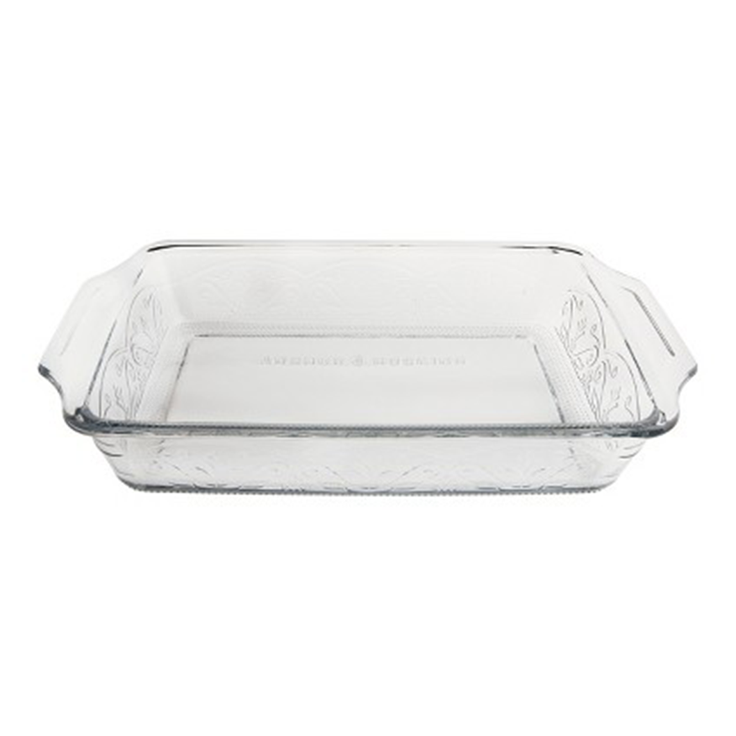 Embossed Glass Baking Dish 3 Qt, 2.3 x 13 x 2.7 in. 13010