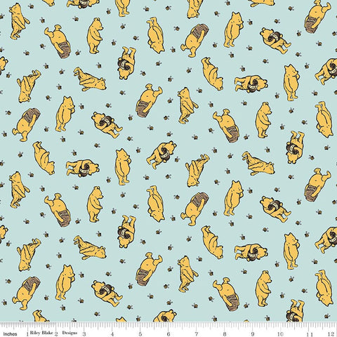 blue, Winnie the Pooh Collection Cotton Flannel Fabric F17503