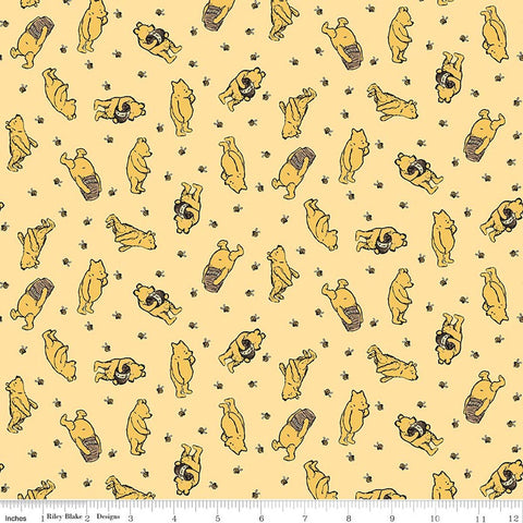 yellow, Winnie the Pooh Collection Cotton Flannel Fabric F17503