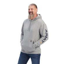 Ariat men's Rebar graphic hoodie in heather gray