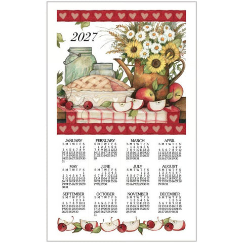 apple pie, 2027 Calendar Towels