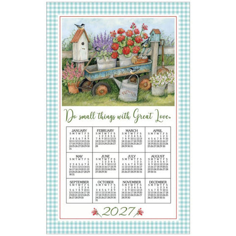 blue wagon, 2027 Calendar Towels