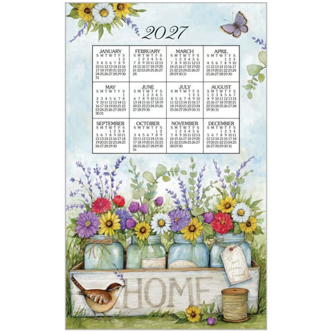 home floral, 2027 Calendar Towels
